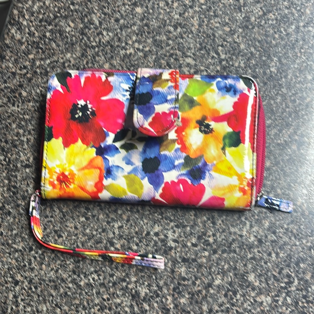 Wallet Colorful Floral Wristlet